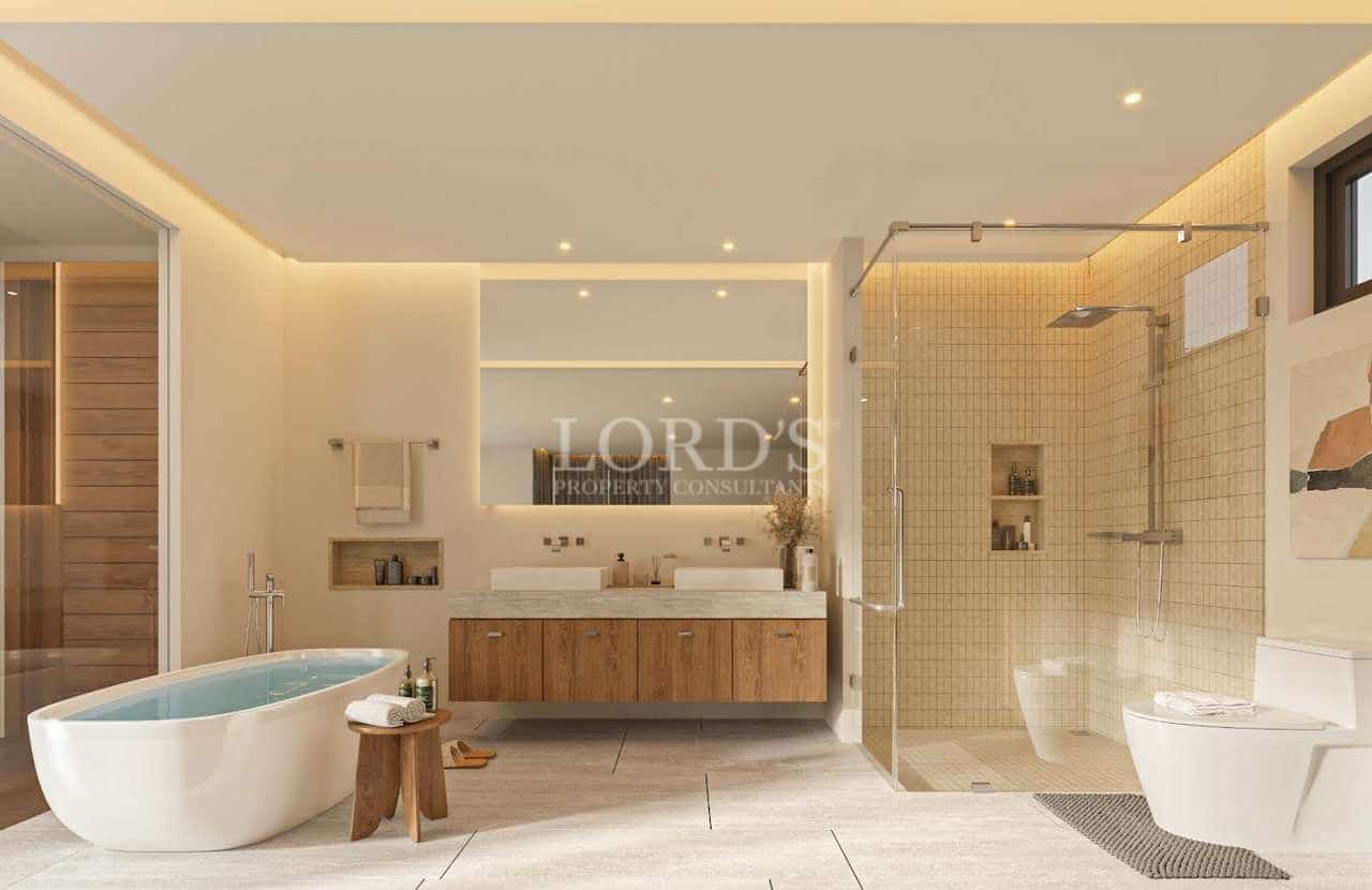 Modern bathroom with elegant fixtures.