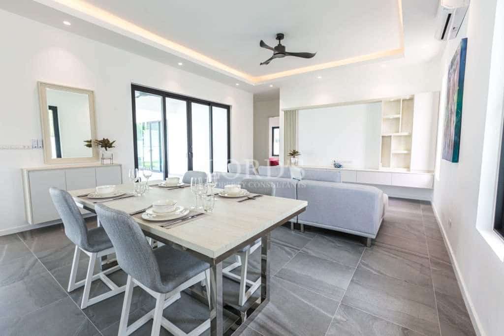 Modern dining area with stylish decor