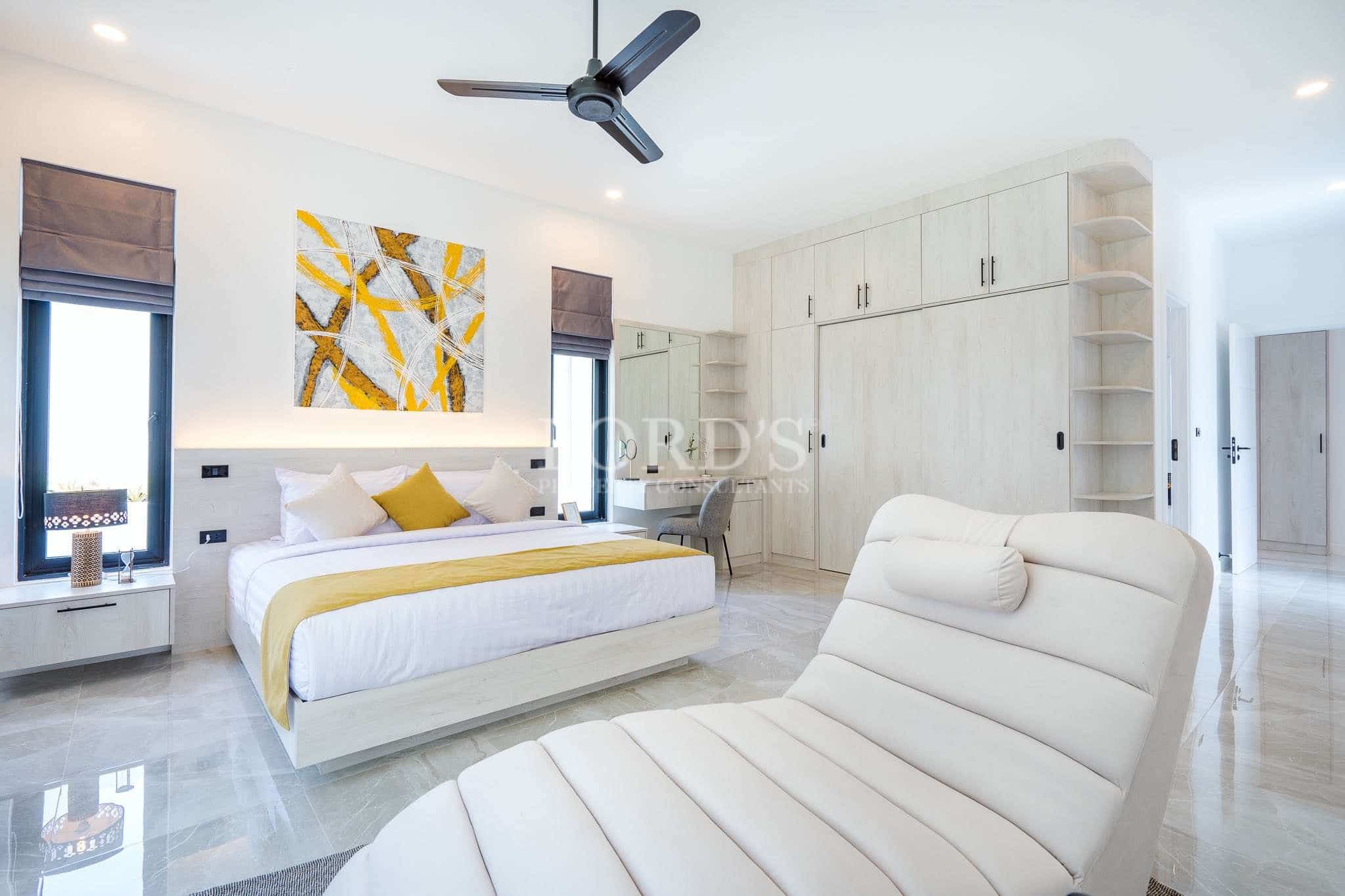 Modern bedroom with minimalist design