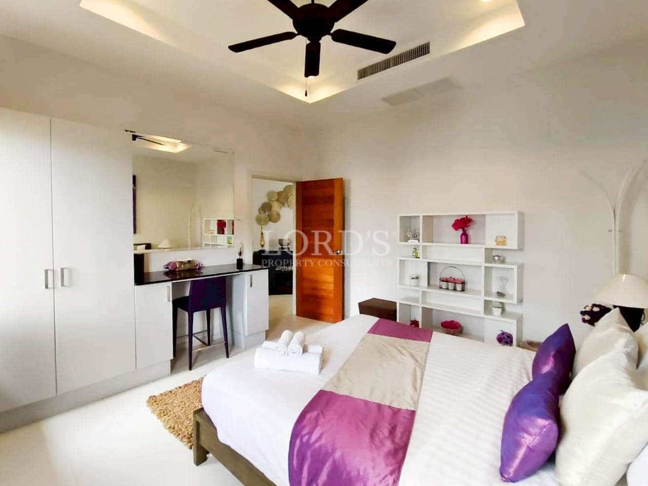 Modern bedroom with stylish decor