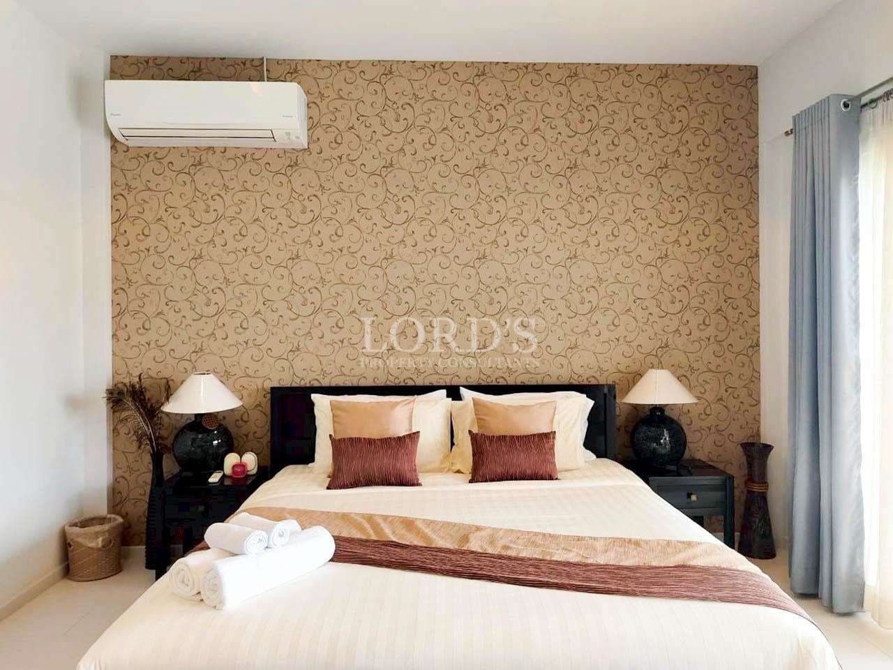 Cozy bedroom with elegant decor.