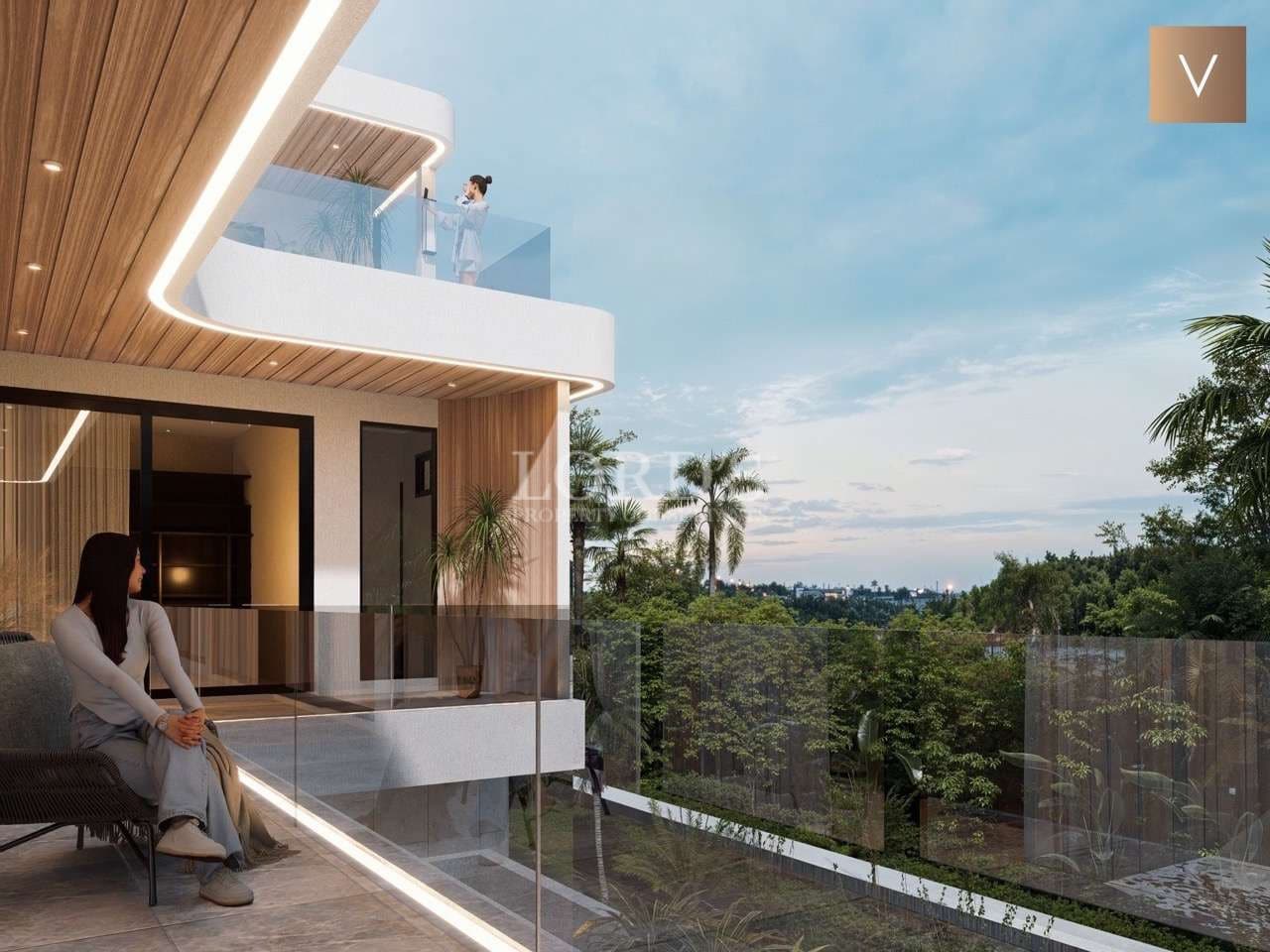 Modern architecture with scenic view.