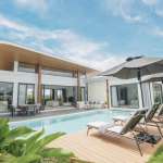 Modern villa with pool and lounge