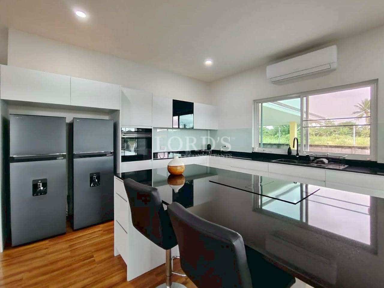 Modern kitchen with sleek appliances