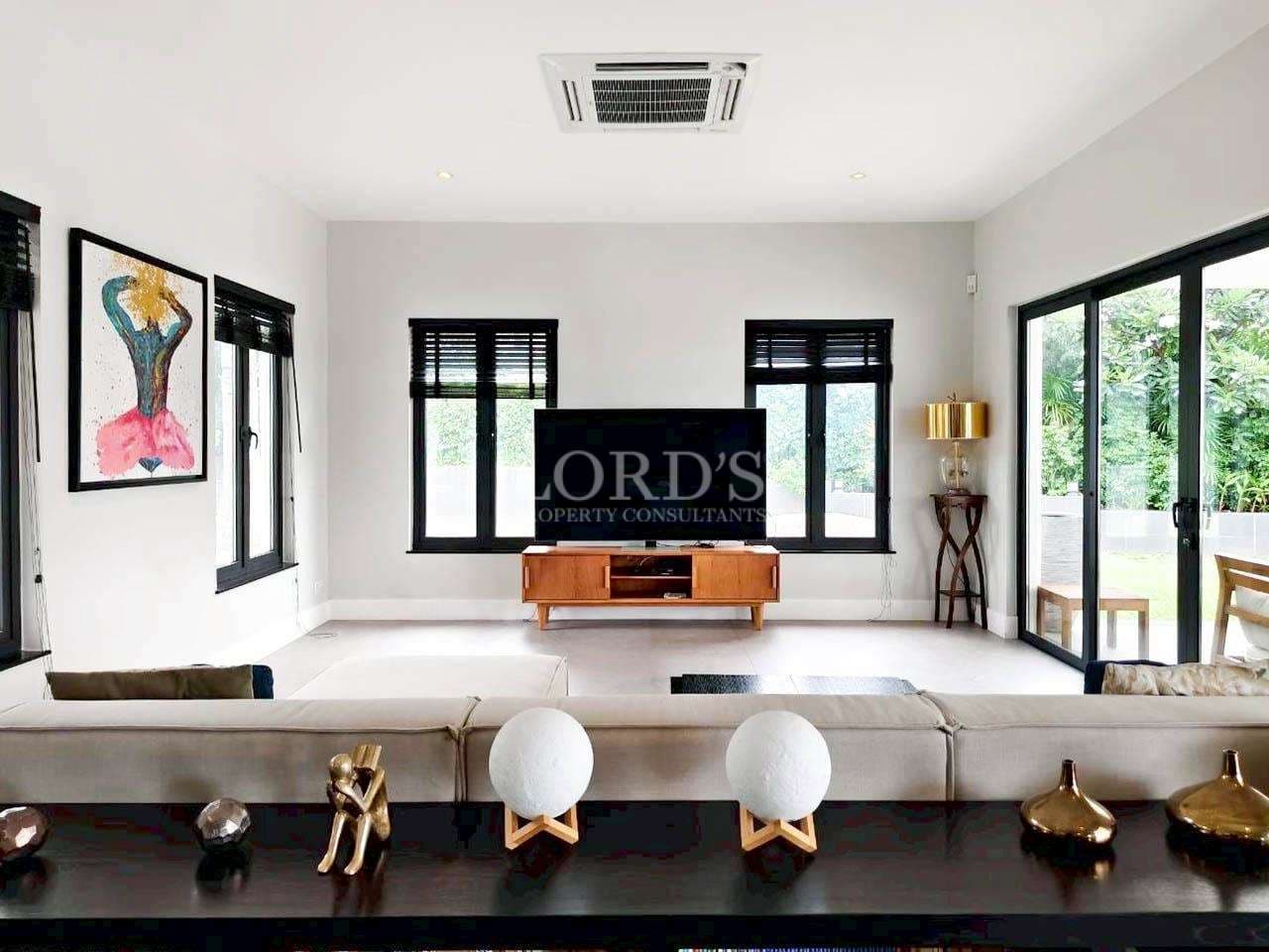 Modern living room with stylish decor