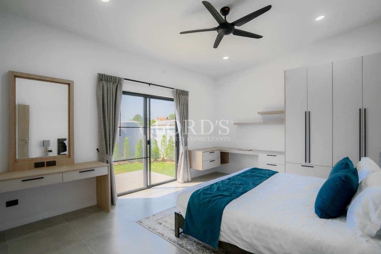 Modern bedroom with natural light