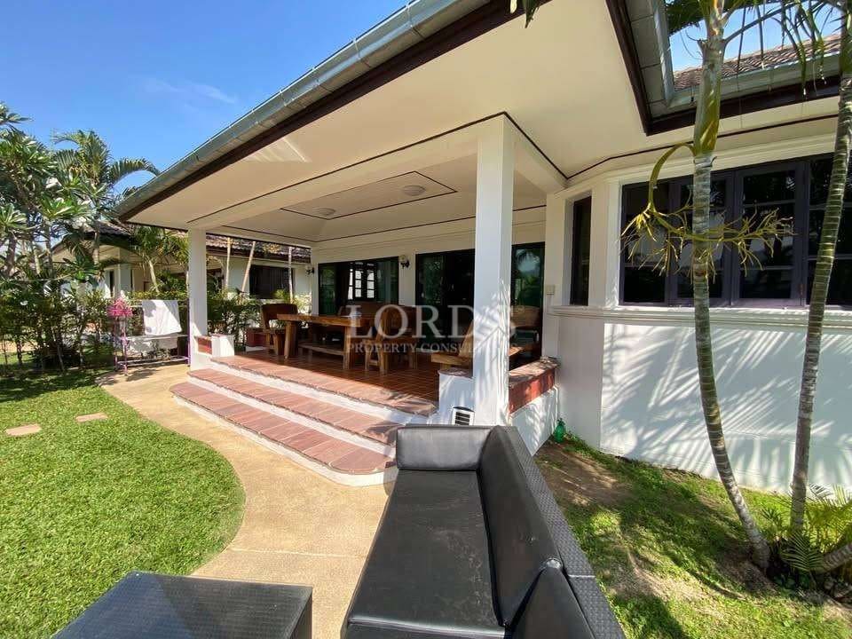 Modern house with outdoor seating area