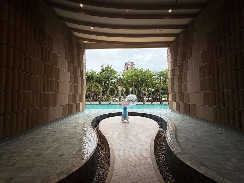 Person walking in a serene setting