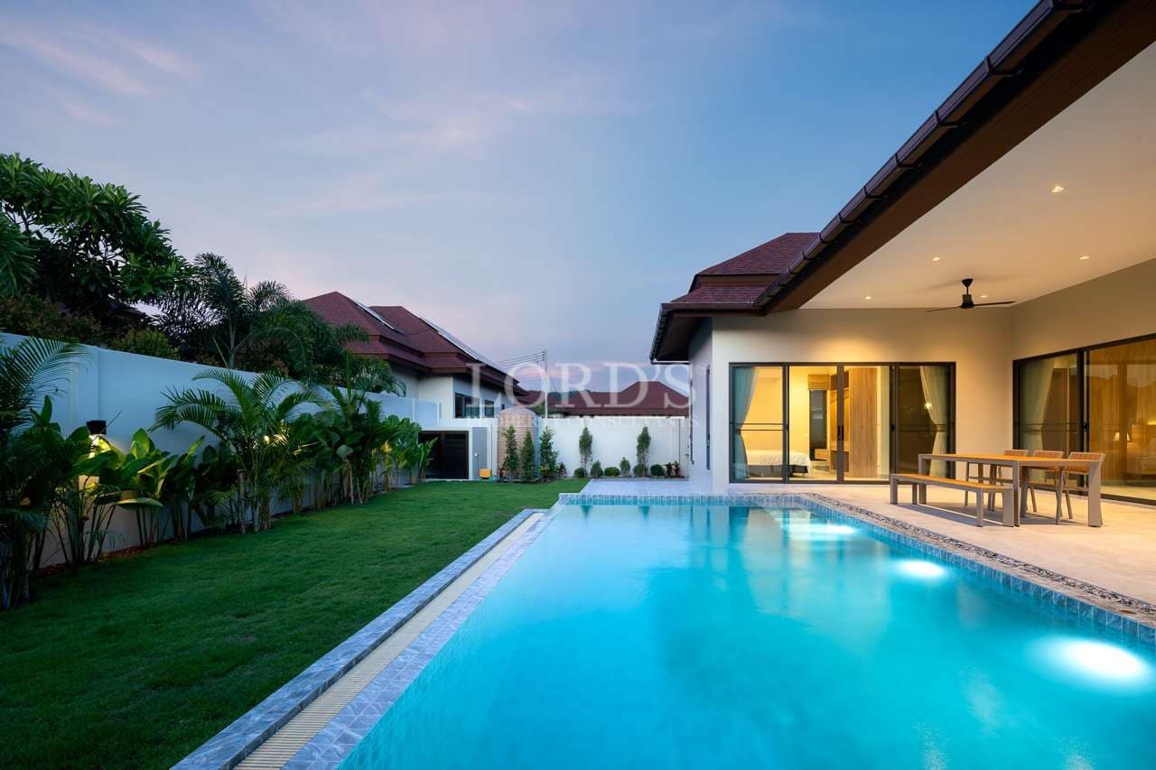 Modern villa with pool and garden