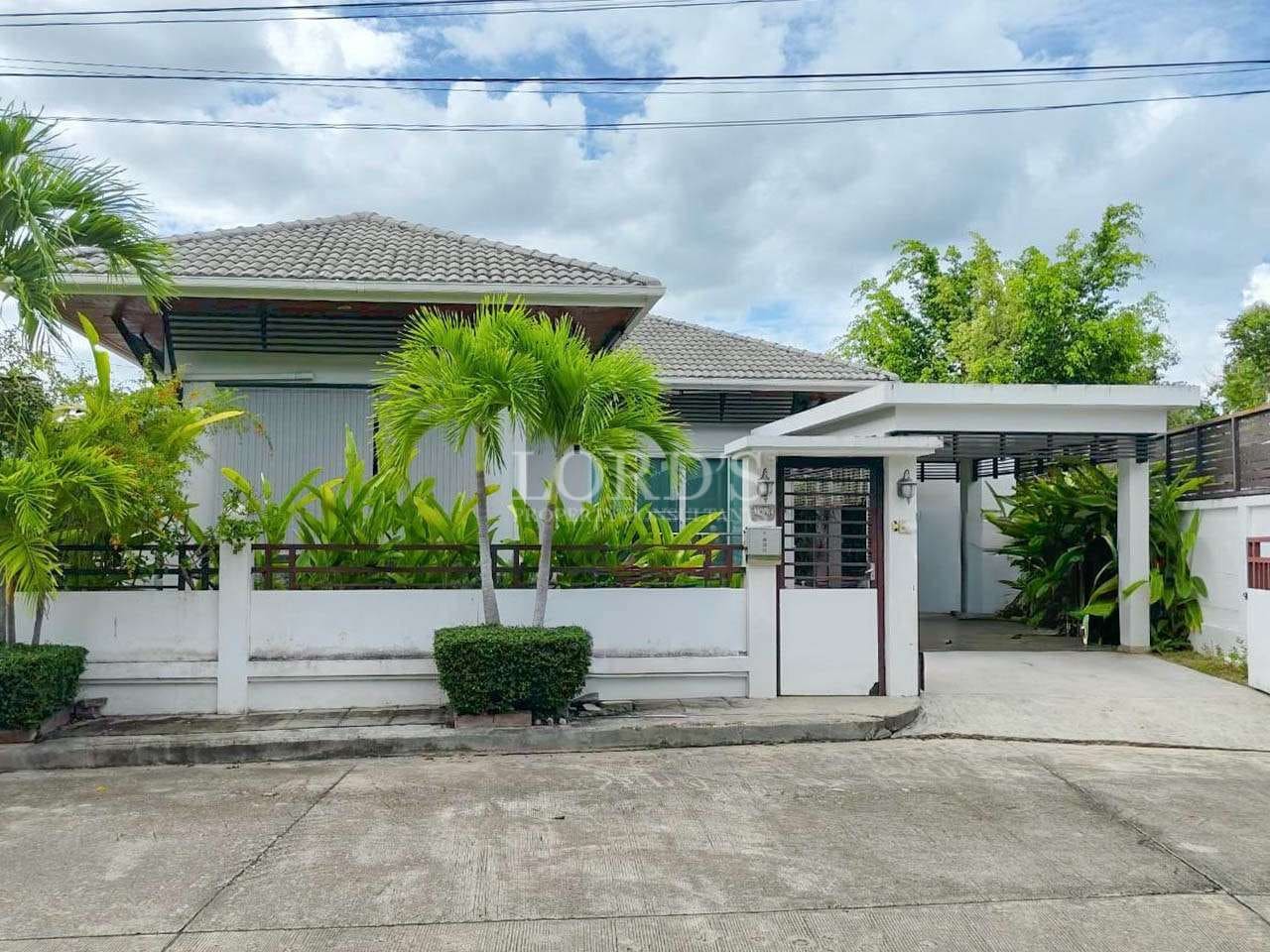 Modern house with lush greenery