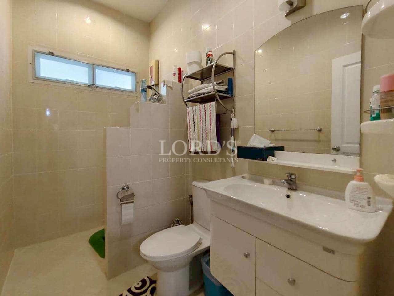 Clean bathroom with modern fixtures.