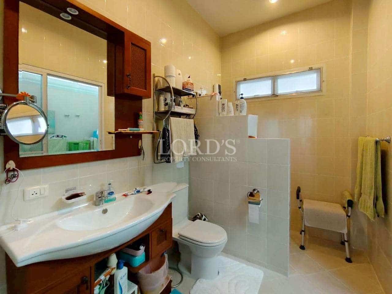 Modern bathroom with shower and sink