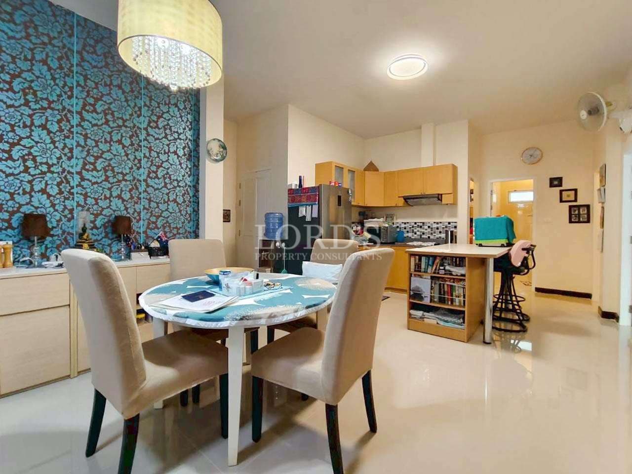 Modern kitchen and dining area