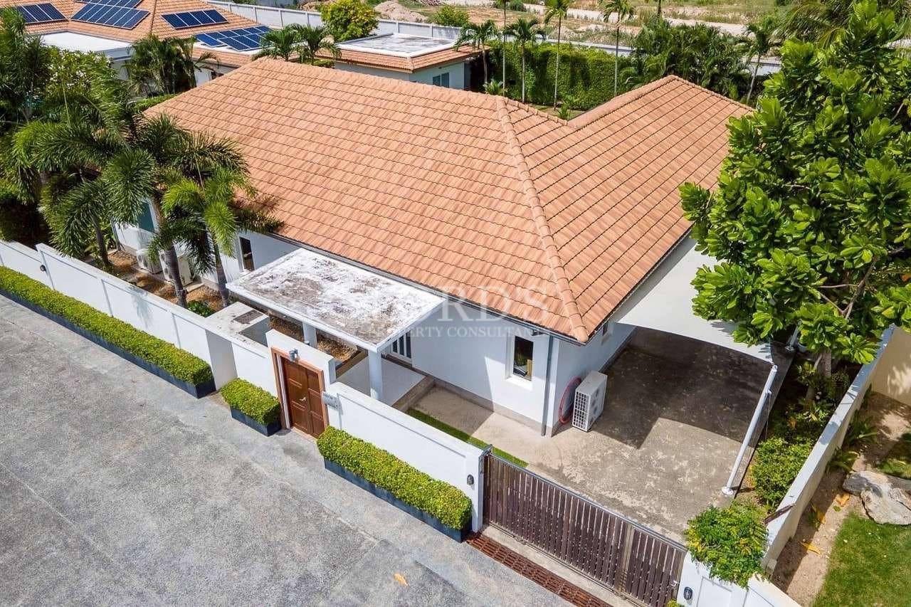 Aerial view of a residential property.