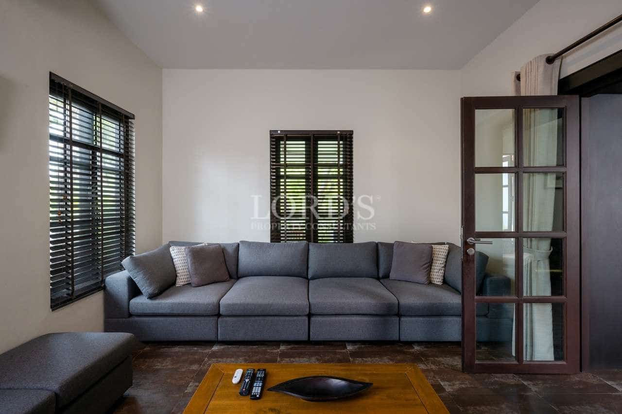 Modern living room with sectional sofa