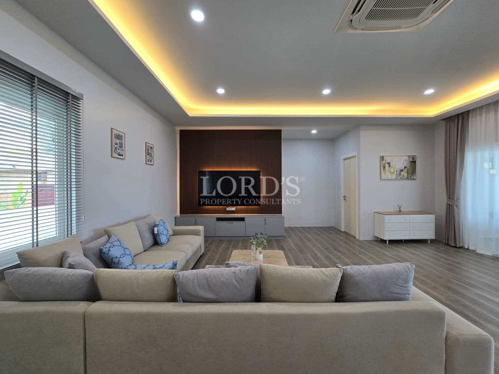 Modern living room with stylish decor