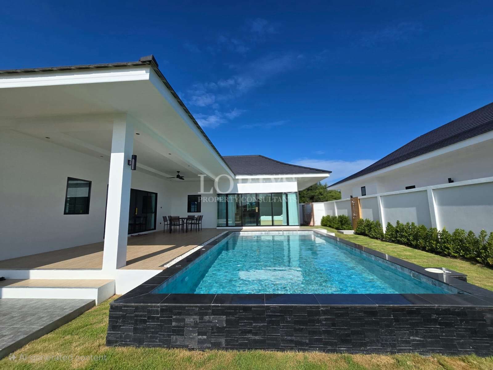 Modern house with swimming pool