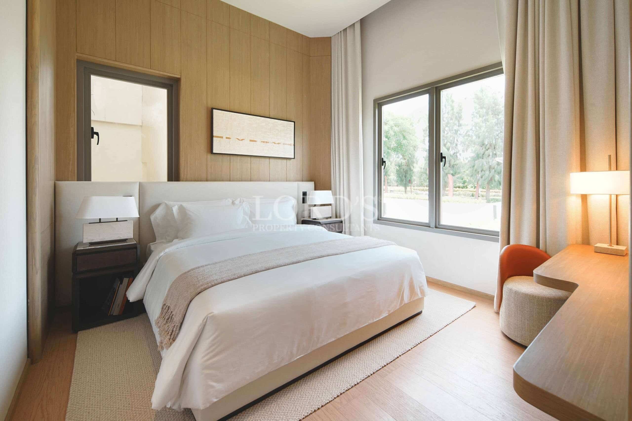 Modern bedroom with natural light