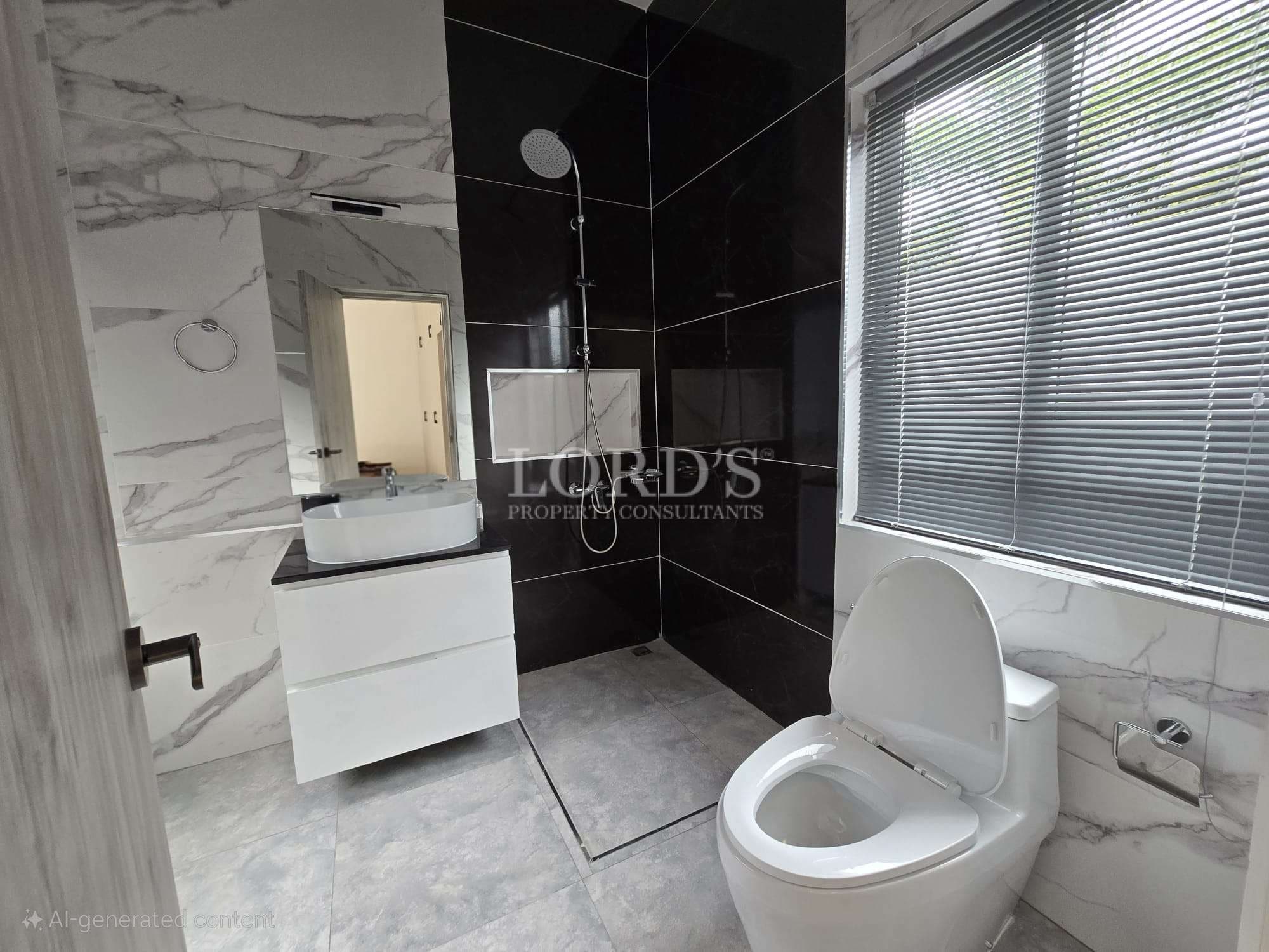 Modern bathroom with sleek design