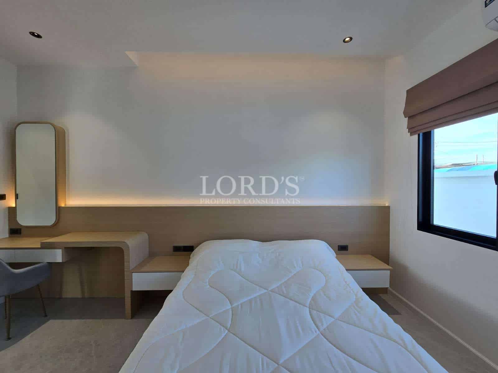 Modern bedroom with minimalistic design