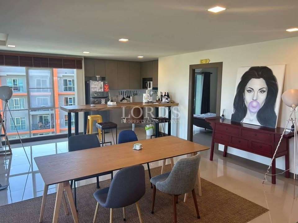 Modern apartment with dining area.