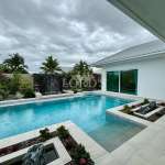 Modern villa with pool and landscaping