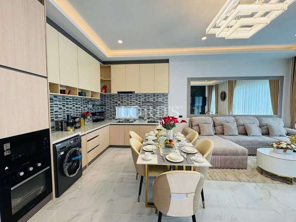 Modern kitchen and dining area