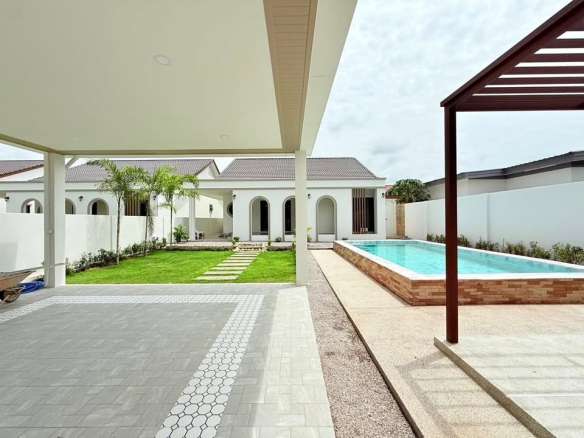 Modern house with pool and garden