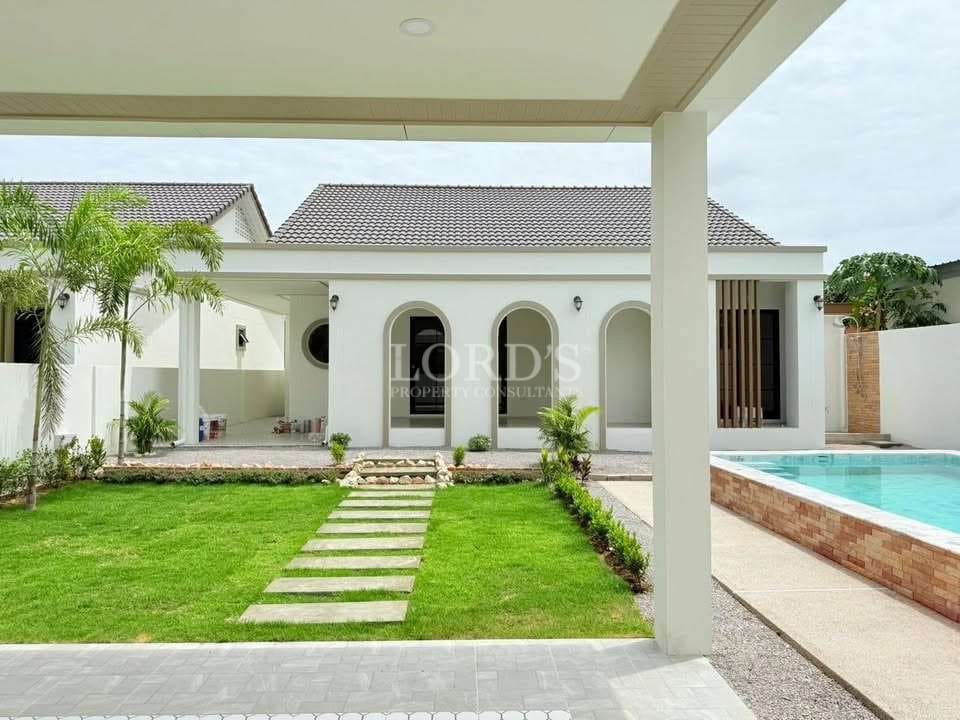 Modern house with pool and garden