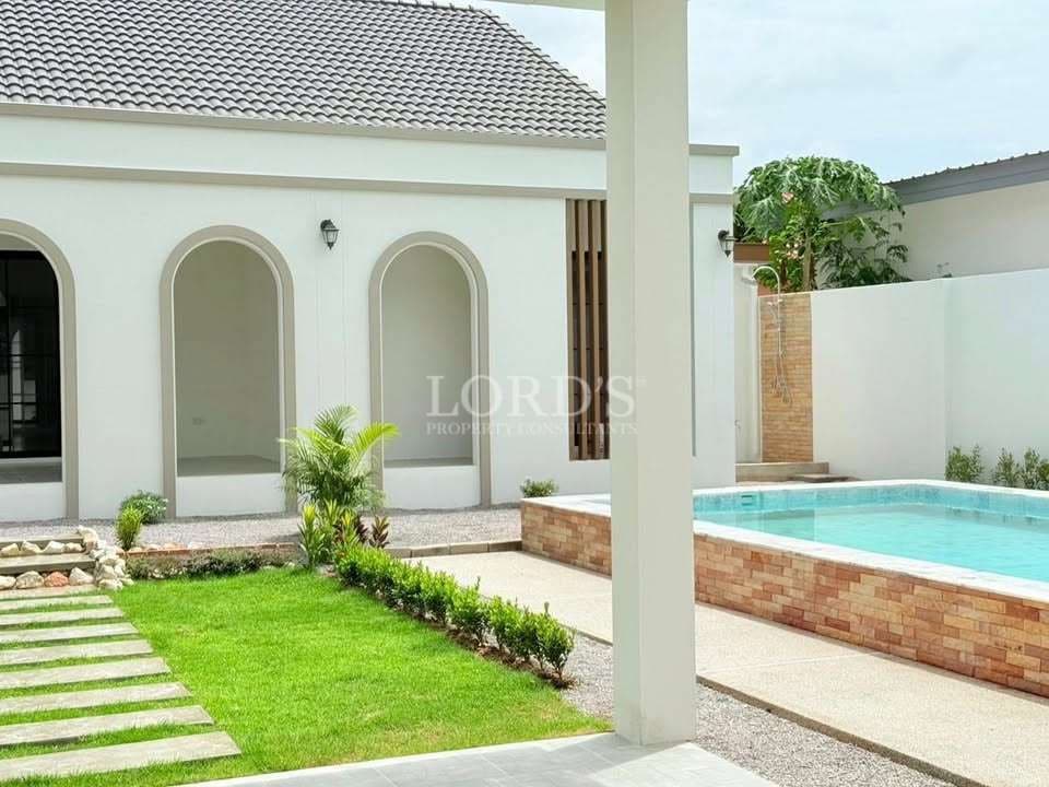 Modern house with pool and garden