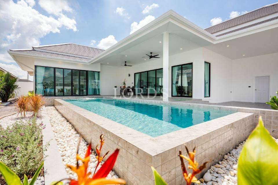 Modern houses in a forested area