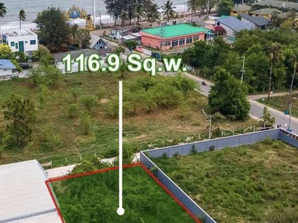 Aerial view of vacant land for sale.