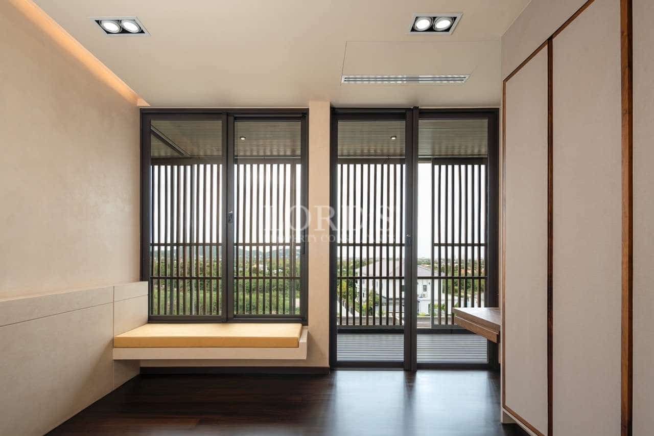 Modern room with large windows