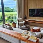 Modern living room with outdoor view