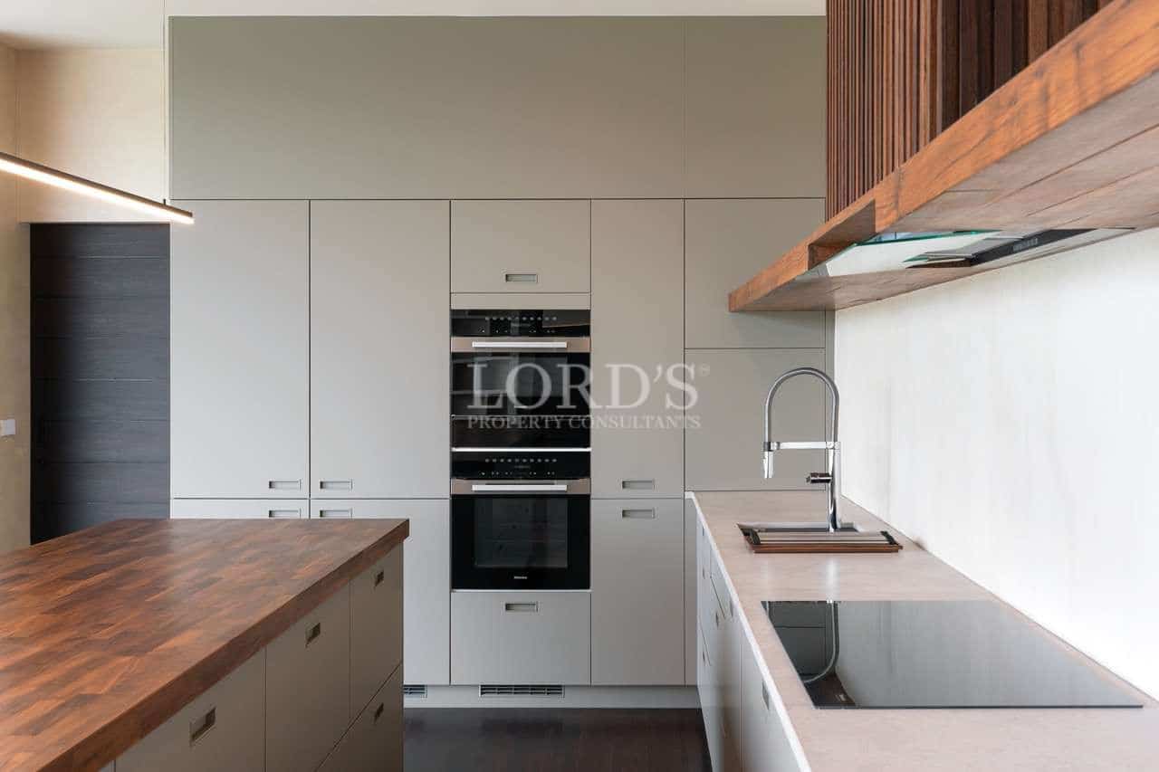 Modern kitchen with sleek design.