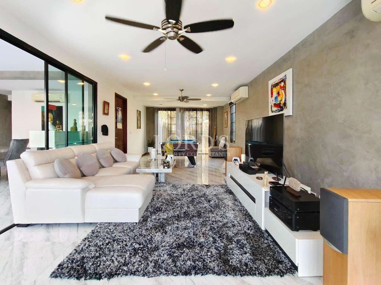 Modern living room with stylish decor