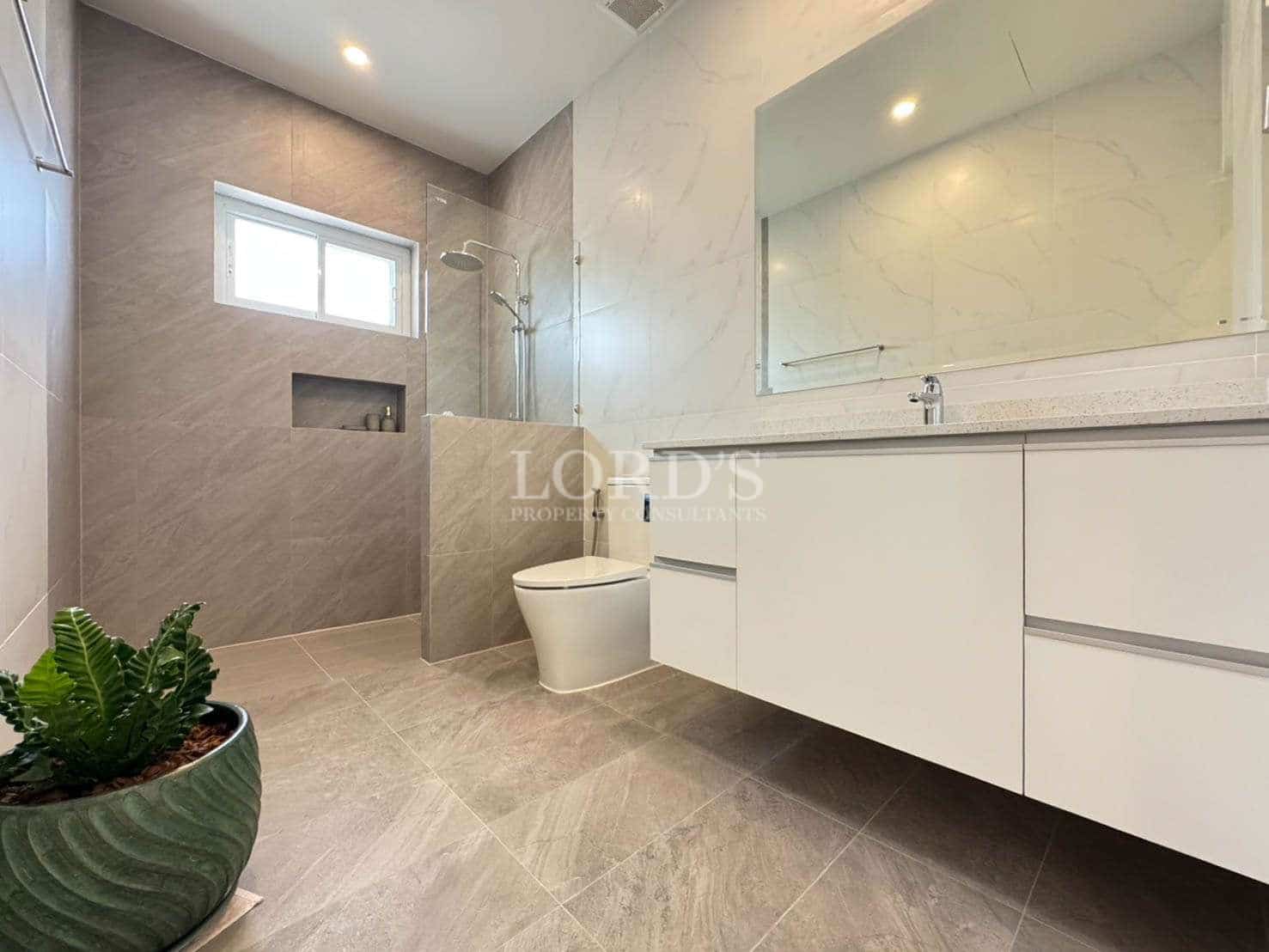 Modern bathroom with sleek design