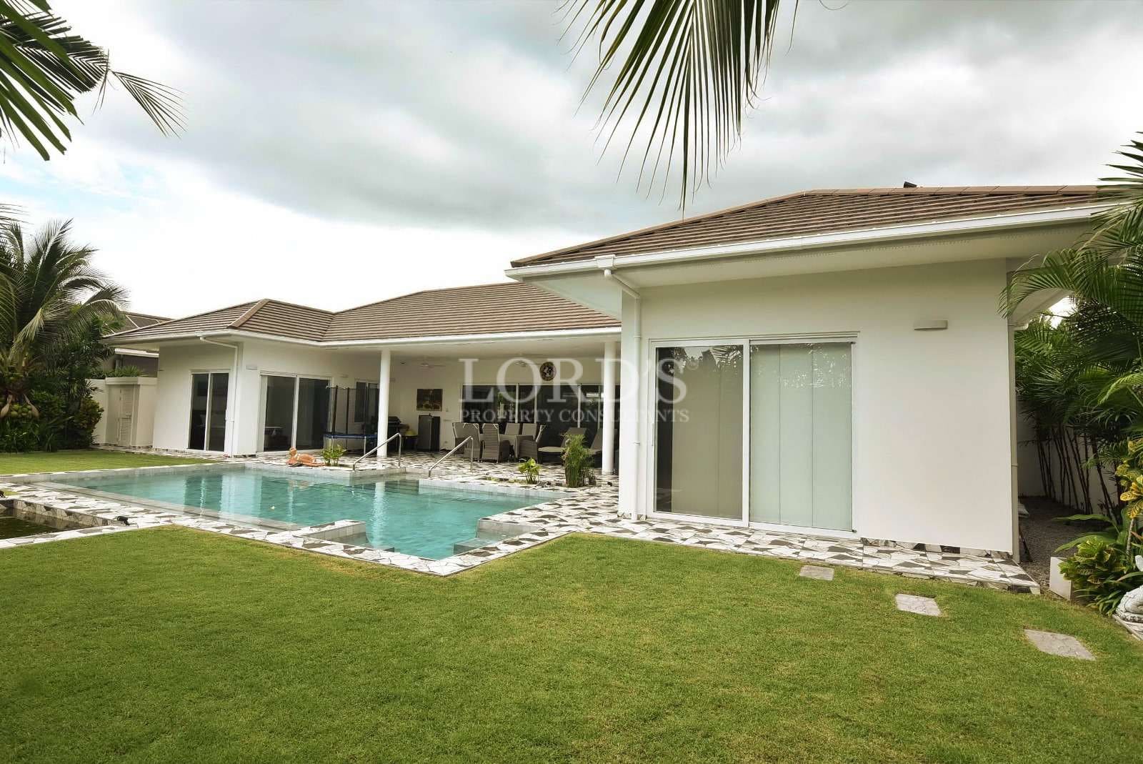 Modern house with pool and garden