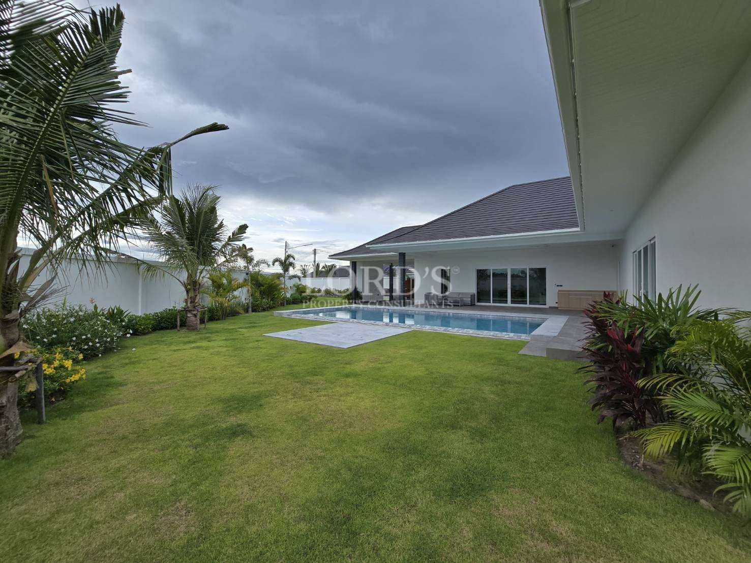 Modern house with pool and garden
