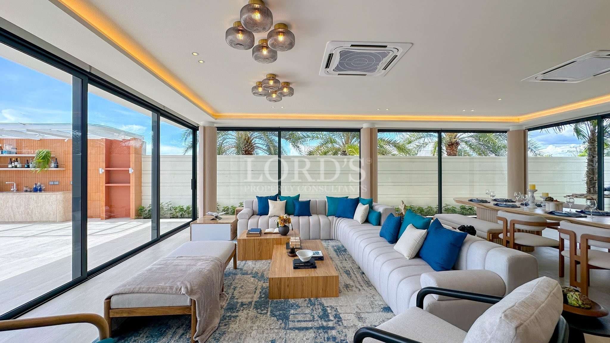 Modern living room with stylish decor