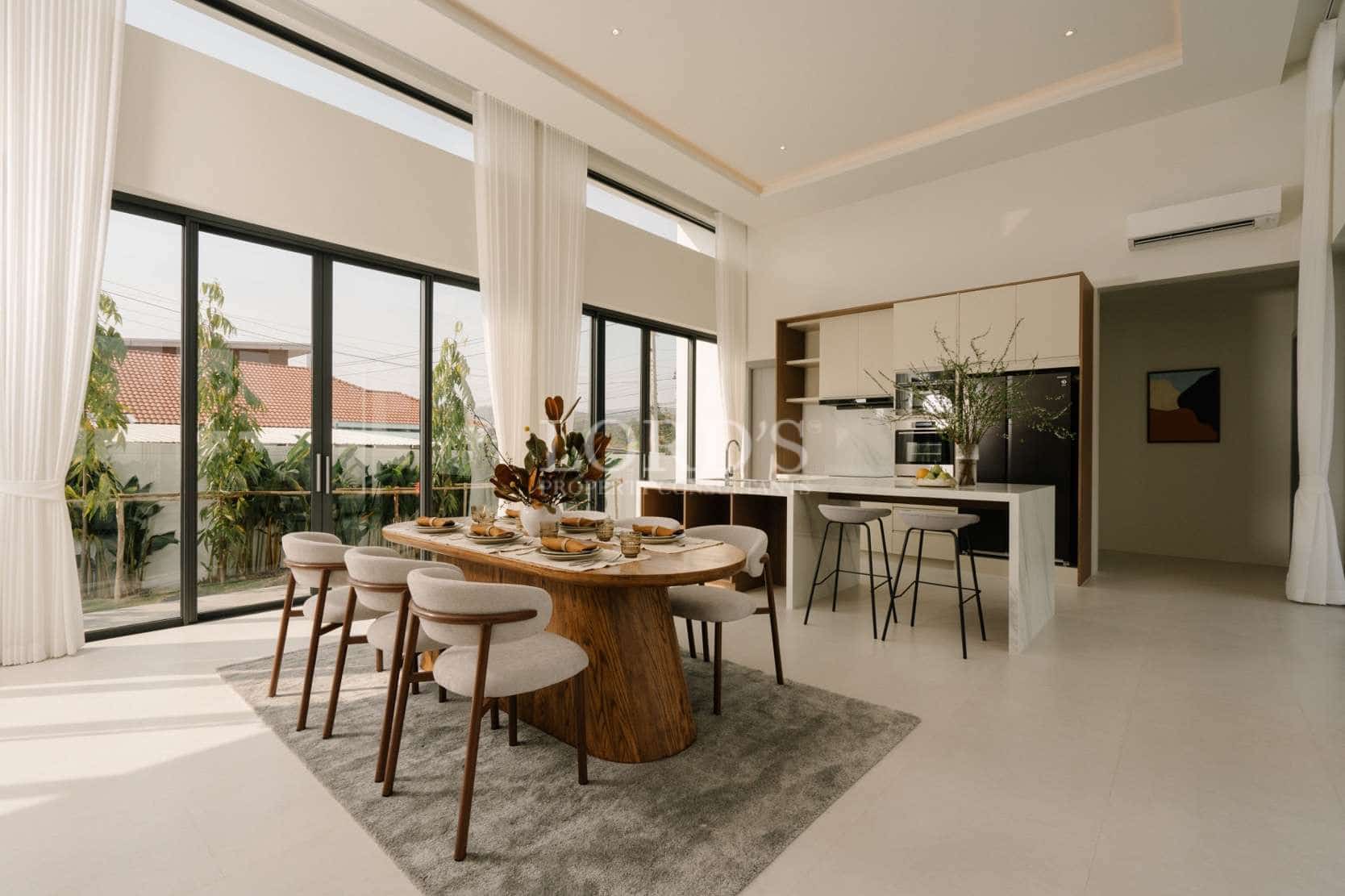 Modern bedroom with natural light