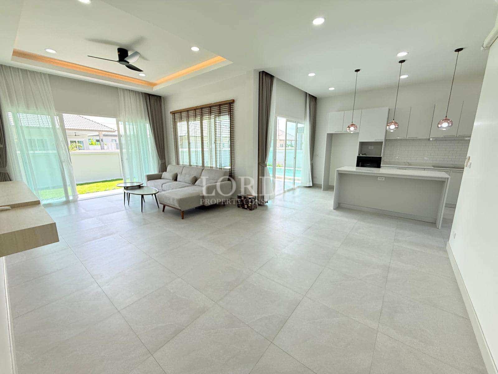 Modern open-concept living space