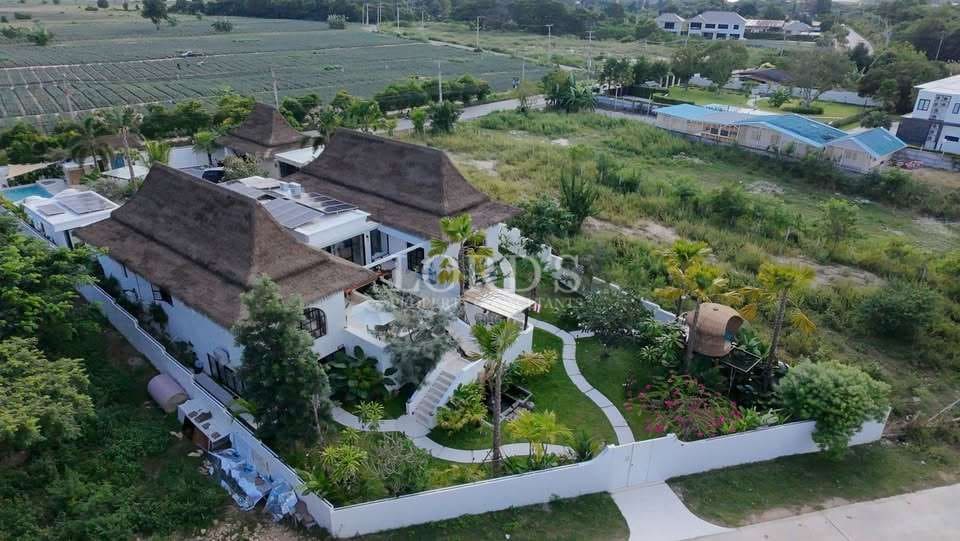 Aerial view of a beautiful house