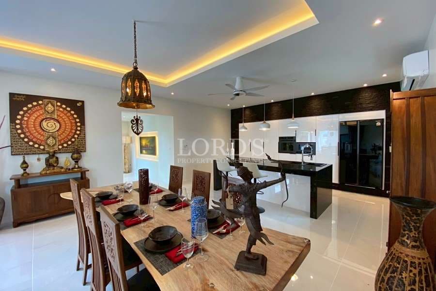 Modern dining area with elegant decor
