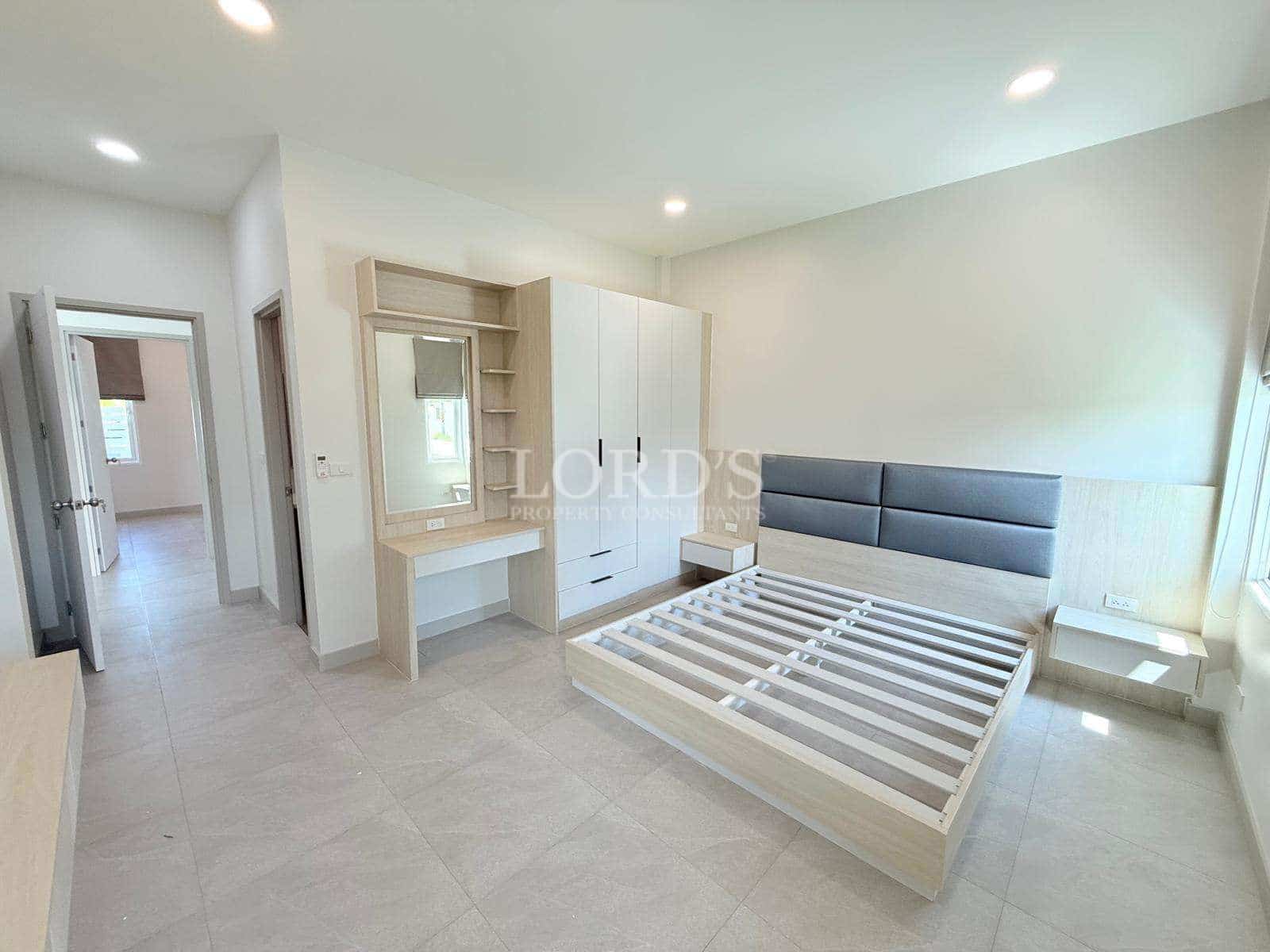 Modern bedroom with minimal furniture