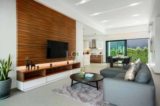 Modern living room with stylish decor