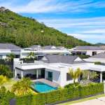 Modern villa with lush greenery