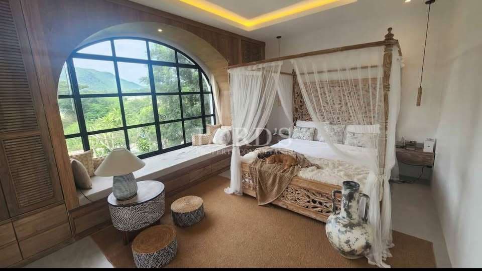 Elegant bedroom with natural light