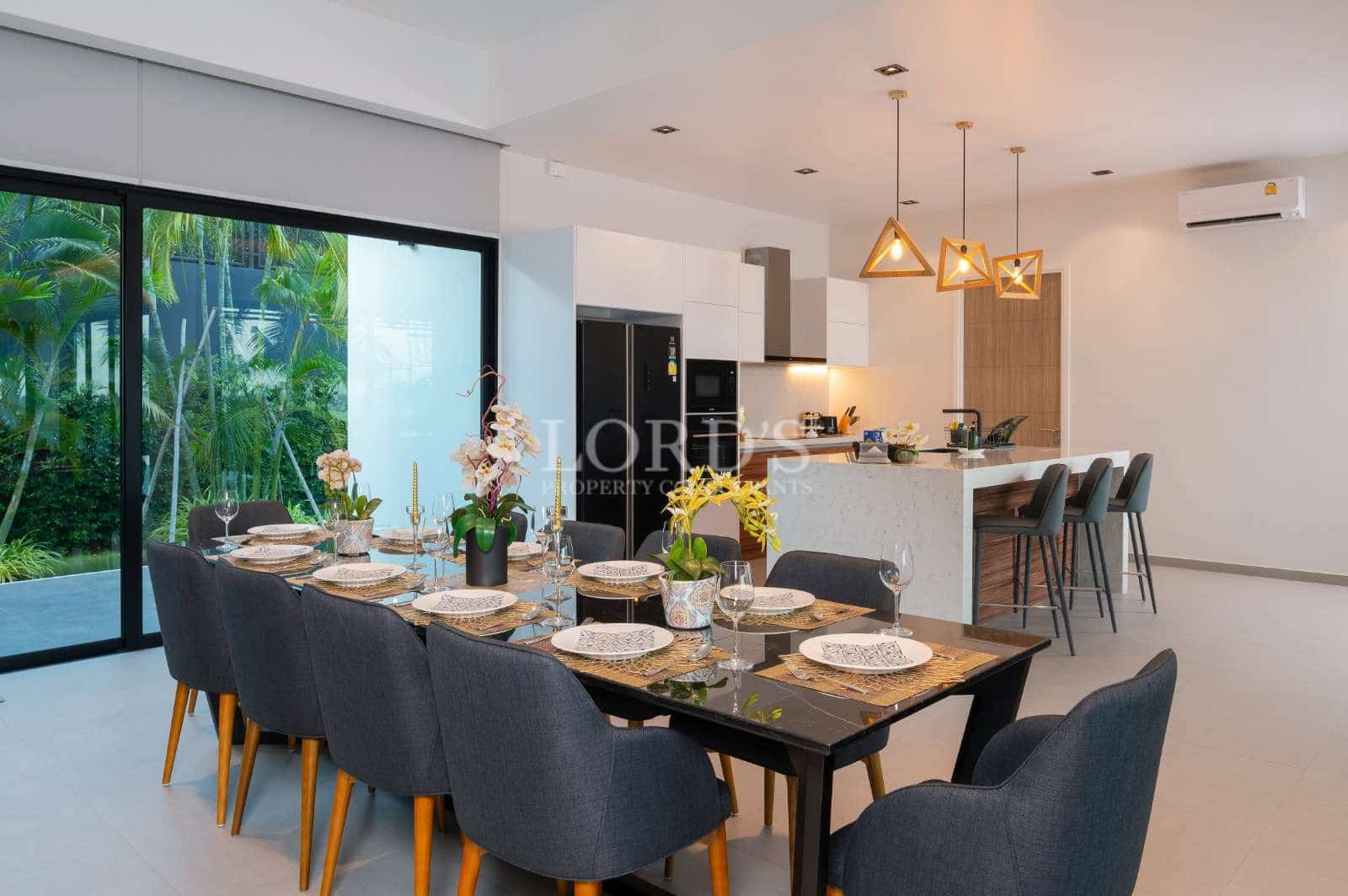 Modern dining area with elegant decor