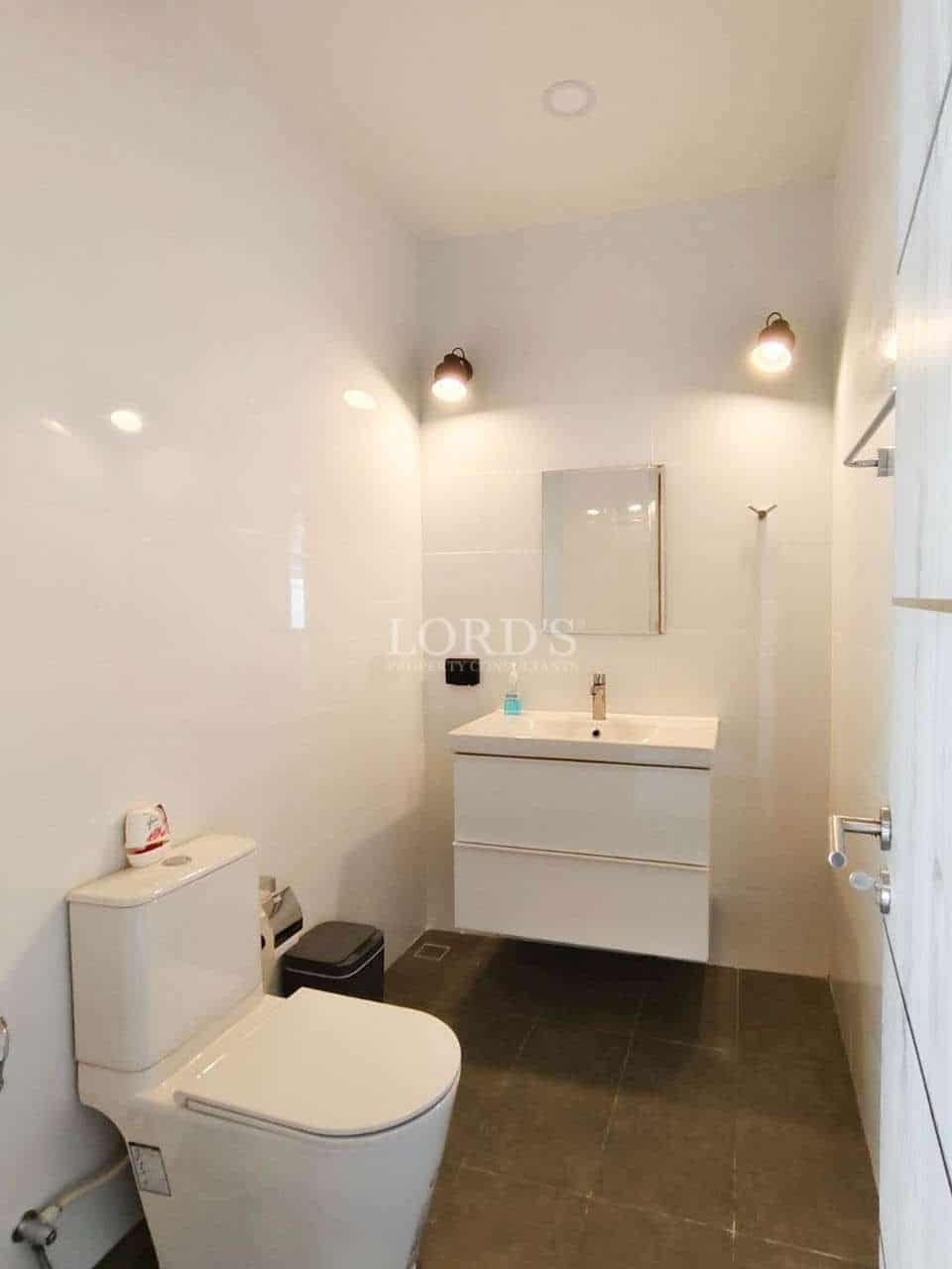 Modern kitchen with wooden accents